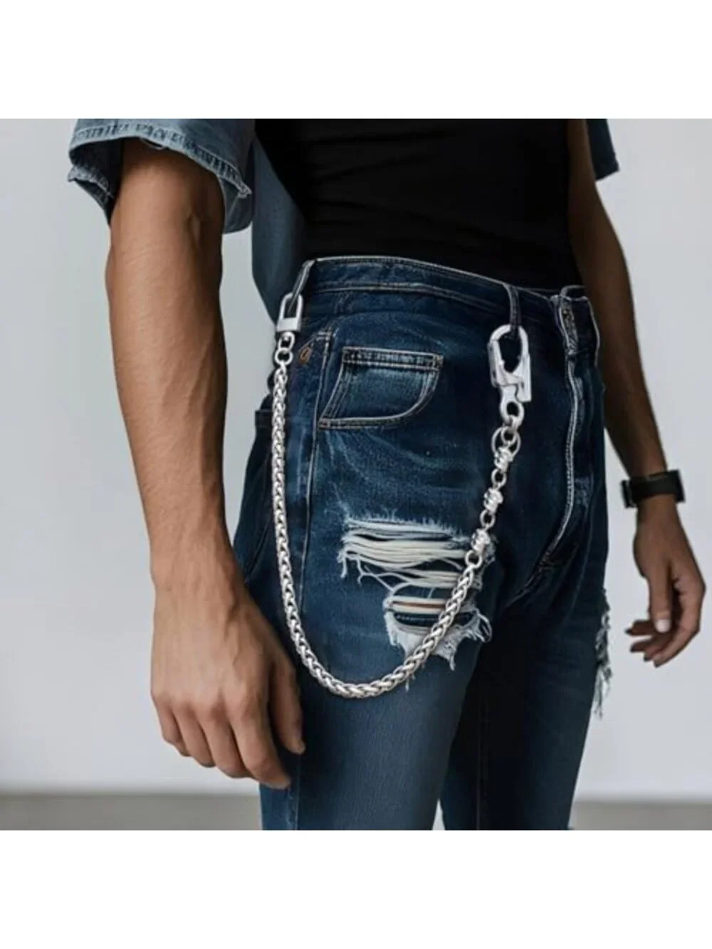 Punk Skull Chain Pants Wallet for Men | Anti-Theft Biker Key Accessory